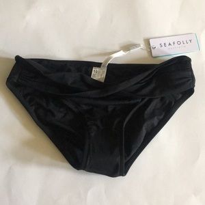 Seafolly Women's Goddess Twist Band Hipster Black